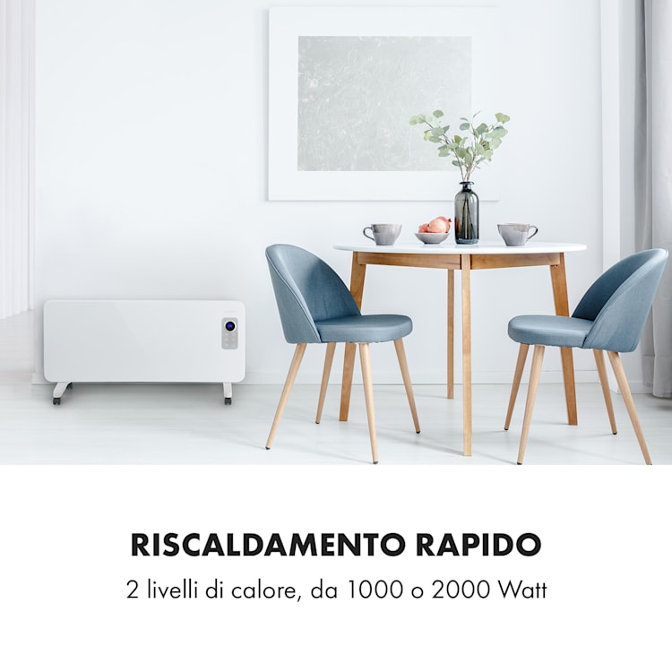 Hot Spot CV20 Stufa Convettiva 2000W IP24 Telecomando bianco Bianco
