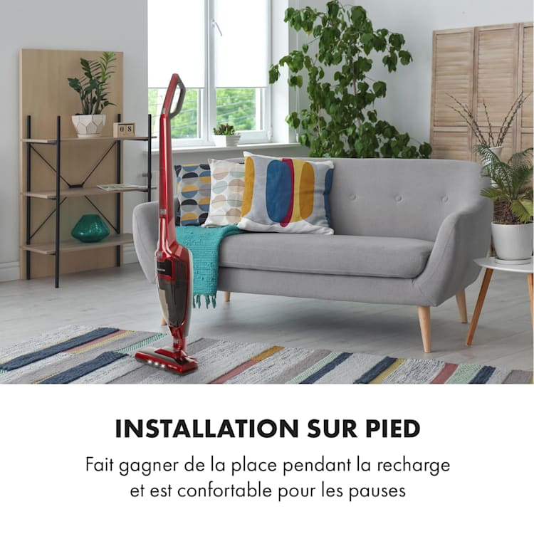 TurboHybrid aspirateur traineau et à main rouge métal Métallique