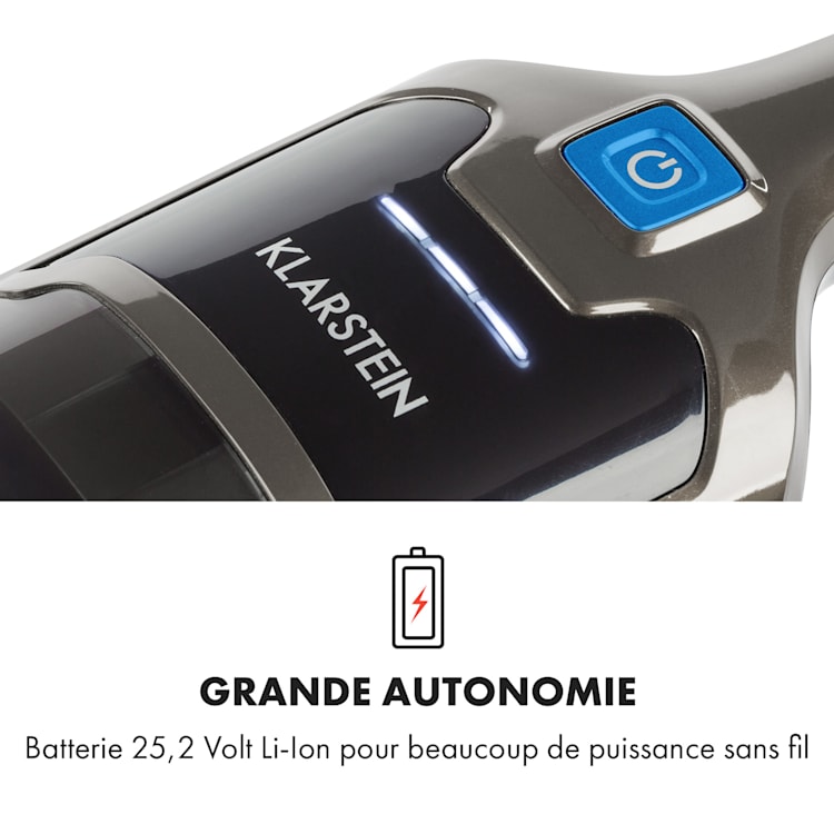 TurboHybrid Aspirateur traineau sans sac et à main batterie 2200mAh - Anthracite