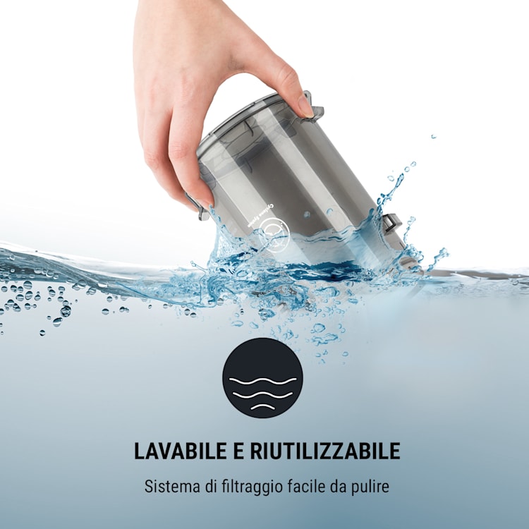 CleanTurbo Aspirapolvere Ciclonico manuale, 600 W, Sistema MultiCyclonic, rosso