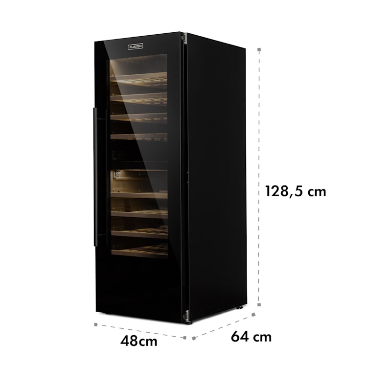 Barossa 77 Duo wijnkoelkast 2 zones 191 liter 77 flessen touch led zwart 2 koelzones | 77 flessen