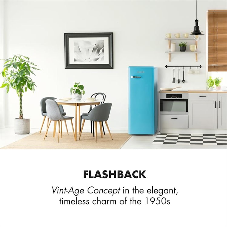 Irene XL frigorífico de gran capacidad 240 litros diseño retro Azul