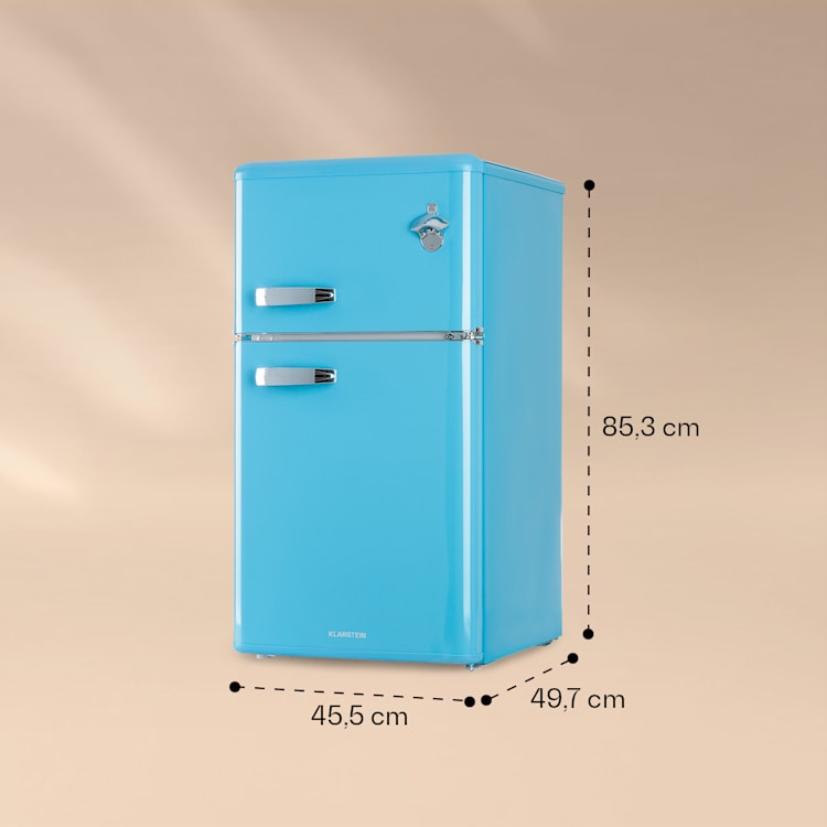 Irene koel-vriescombinatie 85 liter retro design Blauw