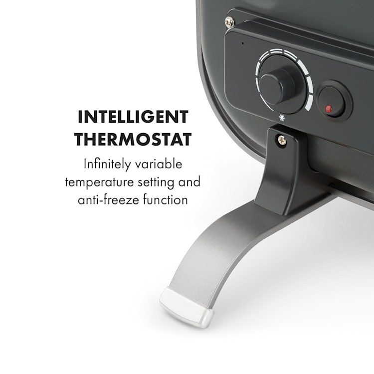 HeatPal Marble Blackline Infrared Heater 1300W Marble Aluminium Black