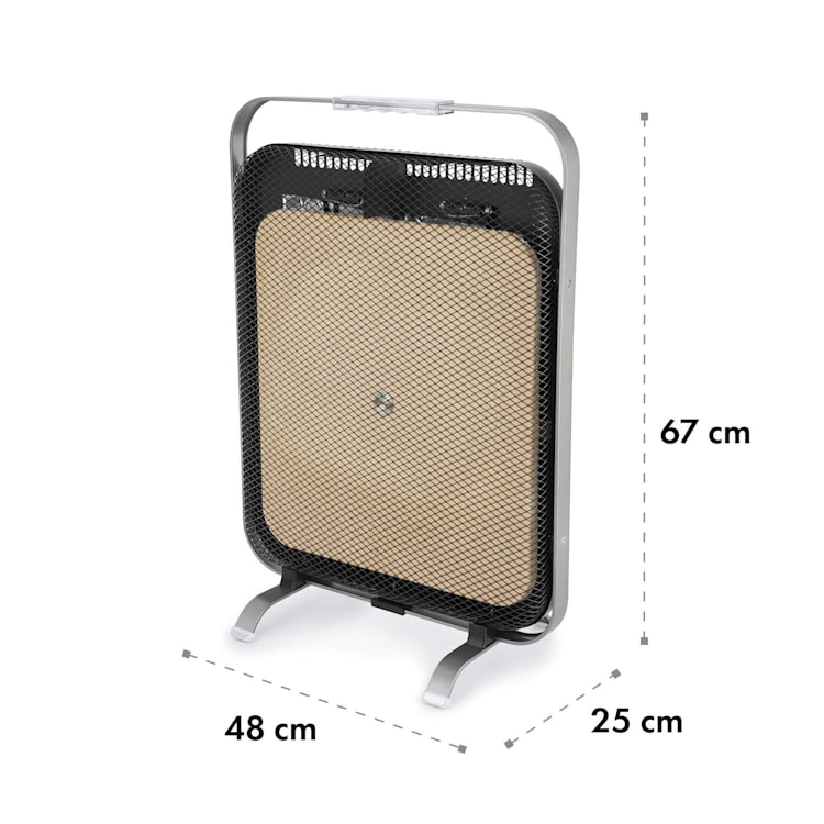 HeatPal Marble Blackline Radiador por infrarrojos 1300W Mármol Aluminio Negro