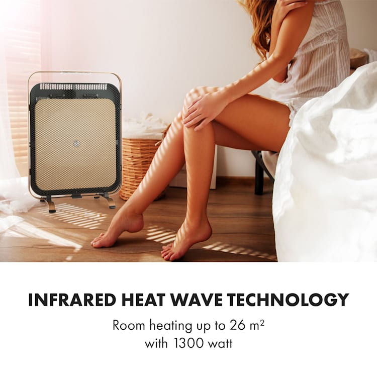 HeatPal Marble Blackline infrarood verwarming 1300W marmer aluminium Koper Metallic
