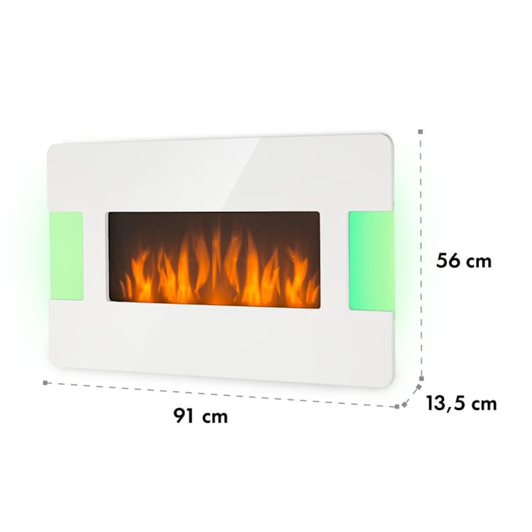 Belfort Light & Fire, elektrický krb, 1000/2000 W, diaľkový ovládač, biely Biela