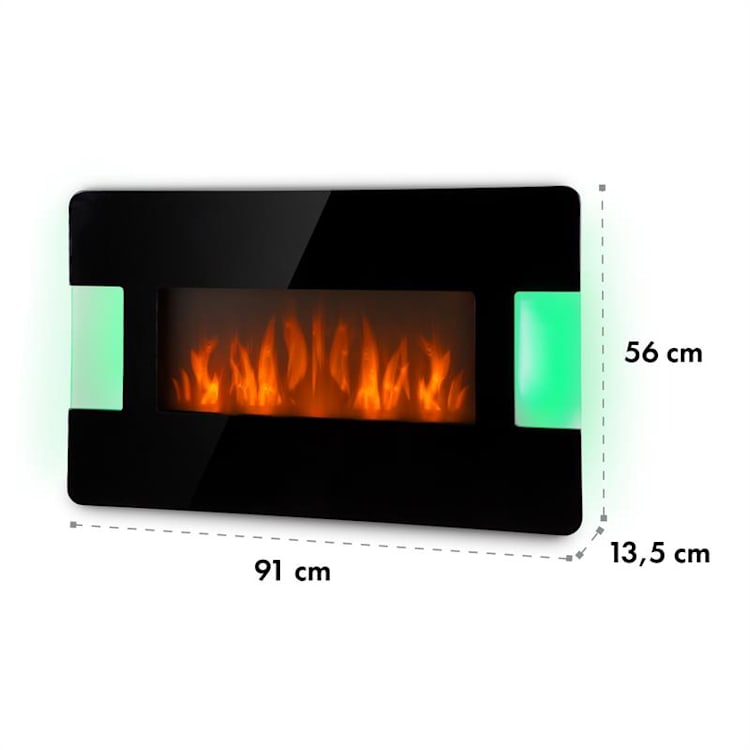 Belfort Light & Fire, kominek elektryczny, 1000/2000 W, pilot zdalnego sterowania, czarny