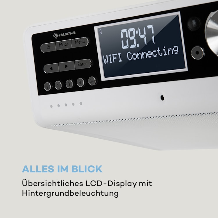 Intelligence DAB+ Küchenradio, Alexa-VoiceControl, Spotify, BT, weiß Weiß