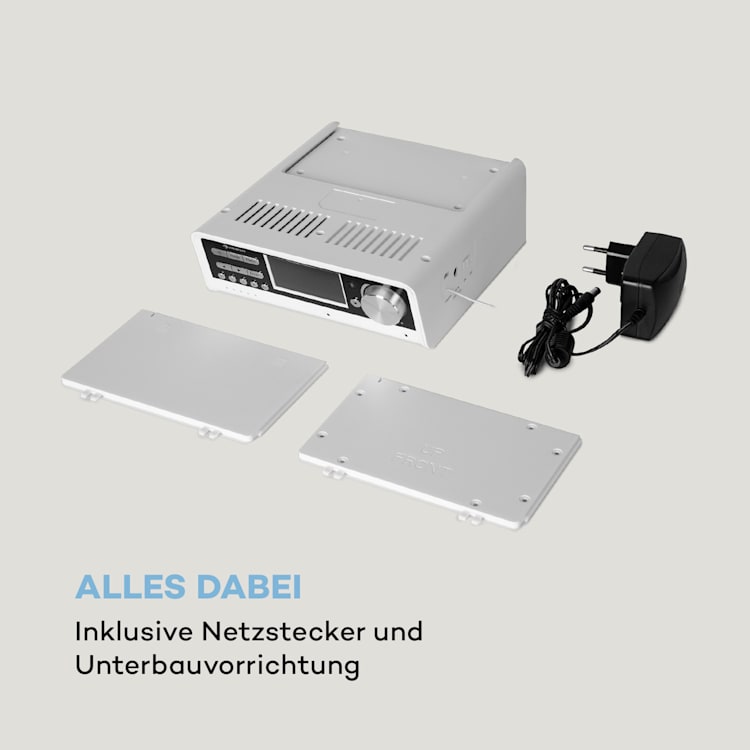 Intelligence DAB+ Küchenradio, Alexa-VoiceControl, Spotify, BT, weiß Weiß