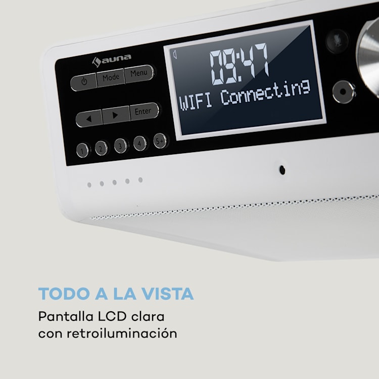 Intelligence DAB+ Radio de cocina Control de voz Alexa Spotify BT Blanco Blanco