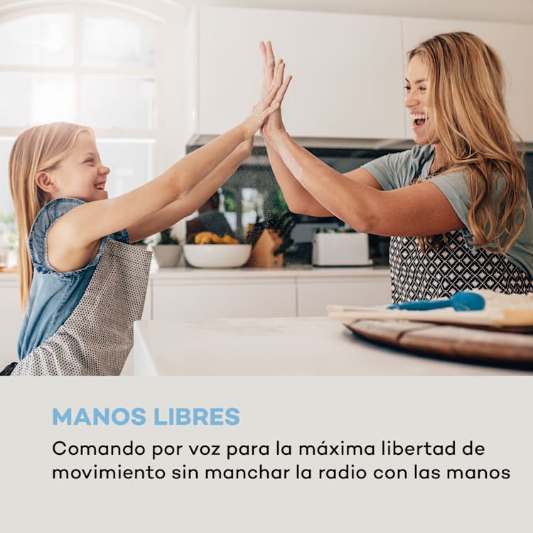 Intelligence DAB+ Radio de cocina Control de voz Alexa Spotify BT Blanco Blanco