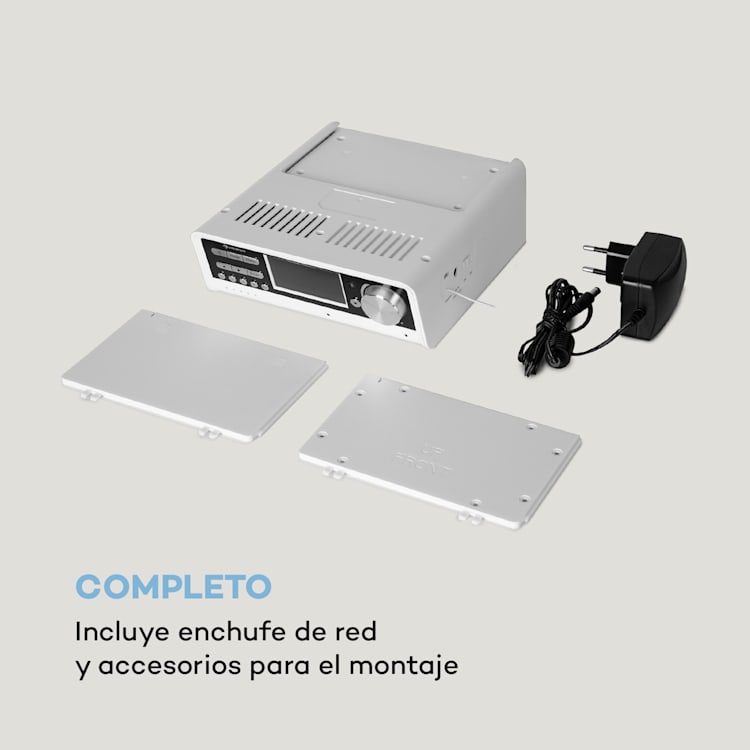 Intelligence DAB+ Radio de cocina Control de voz Alexa Spotify BT Blanco Blanco
