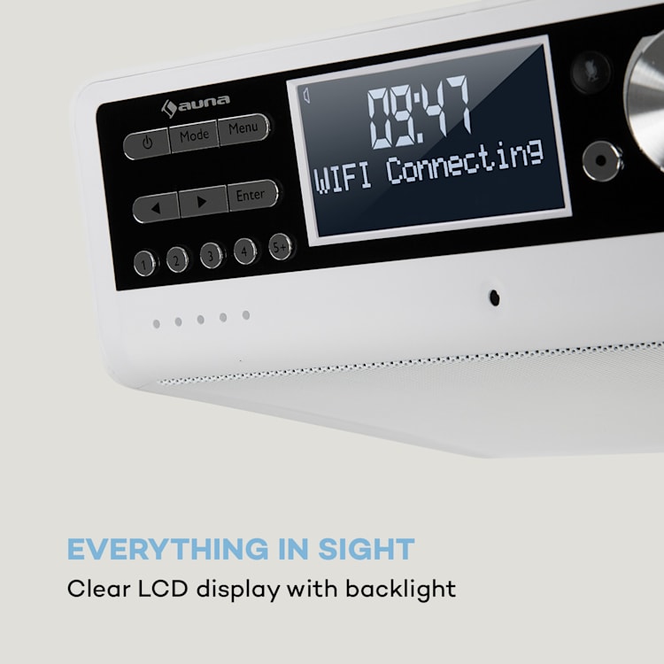 Intelligence DAB+ Kitchen Radio Alexa VoiceControl, Spotify, BT, White White