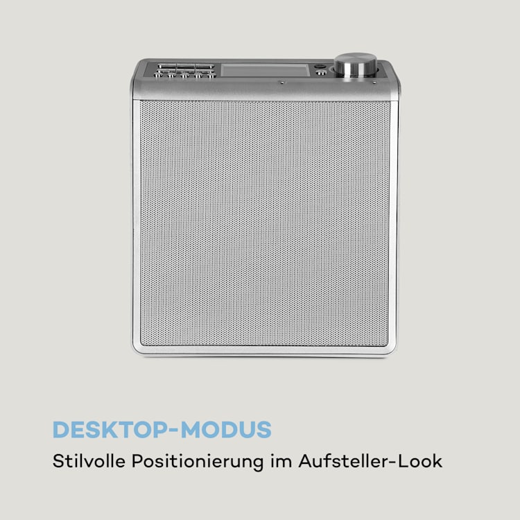 Intelligence DAB+ Küchenradio, Alexa-VoiceControl, Spotify, BT, silber Silber