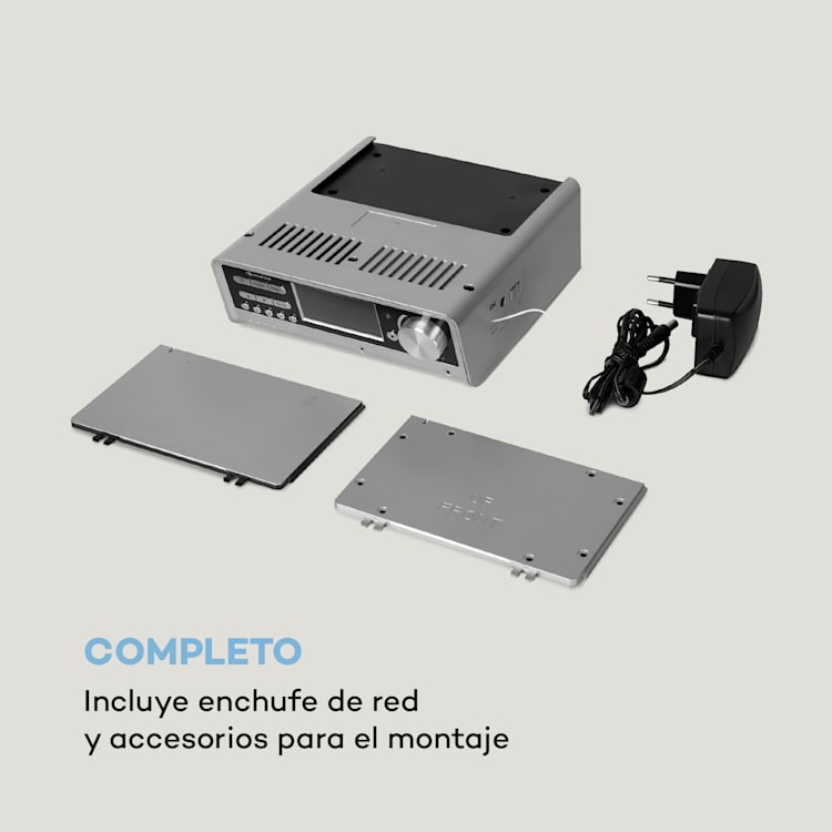 Intelligence DAB+ Radio de cocina Control de voz Alexa Spotify BT Plateado Plata