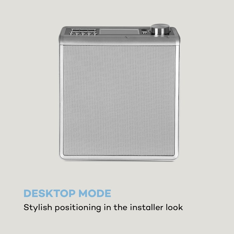 Intelligence DAB+ Kitchen Radio Alexa Voice Control, Spotify, BT, Silver Silver