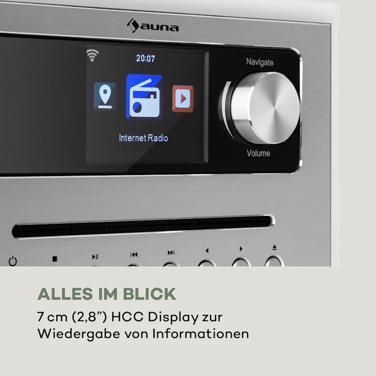 Silver Star CD Cube Radio Bluetooth HCC Display weiß 
