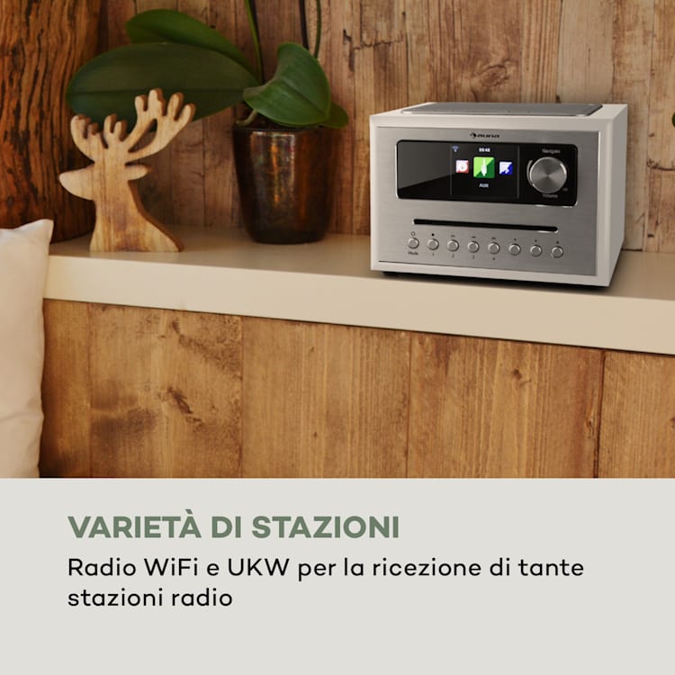 Silver Star CD Cube Radio Bluetooth HCC Display bianco Bianco