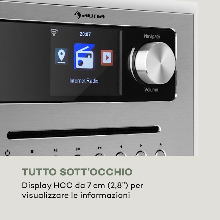 Silver Star CD Cube Radio Bluetooth HCC Display bianco Bianco