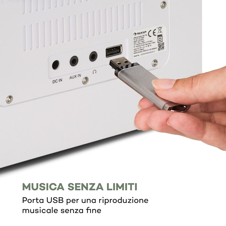 Silver Star CD Cube Radio Bluetooth HCC Display bianco Bianco