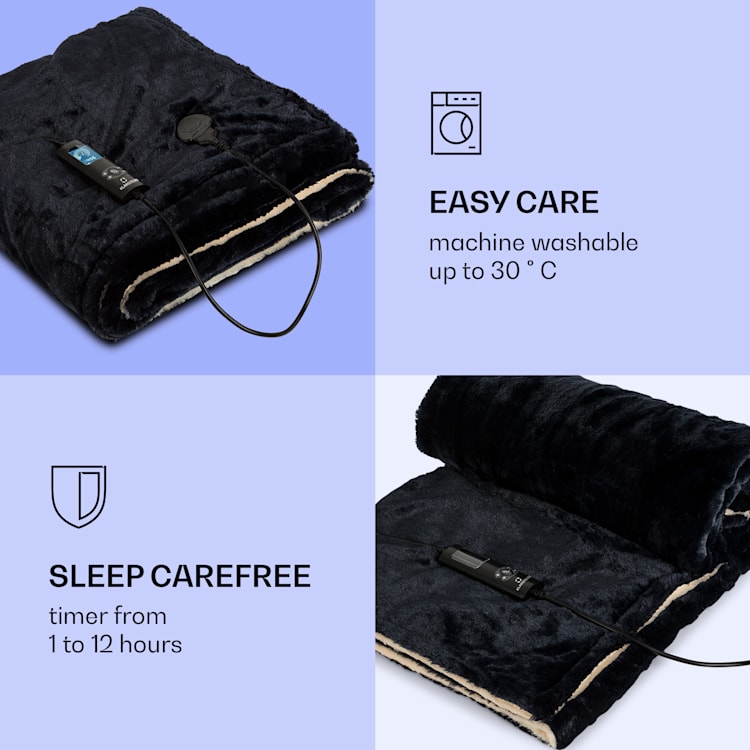 Dr. Watson SuperSoft, melegítő takaró, 120 W, 180 x 130 cm, Teddy mikroplüss, bézs/ kék Bézs