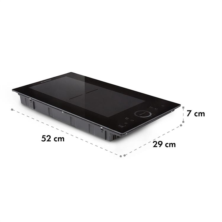 Delicatessa Slim Domino Induktionskochfeld 3500W Timer schwarz 2 | Schwarz