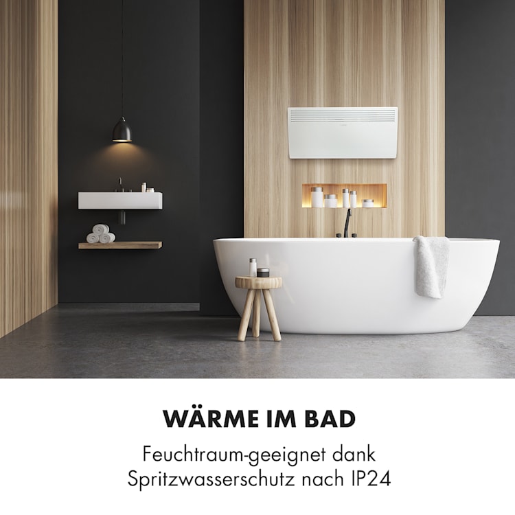 Hot Spot Slimcurve Heizgerät 80x40cm 40m² 2000W 5-40°C LED IP24 weiß Weiß