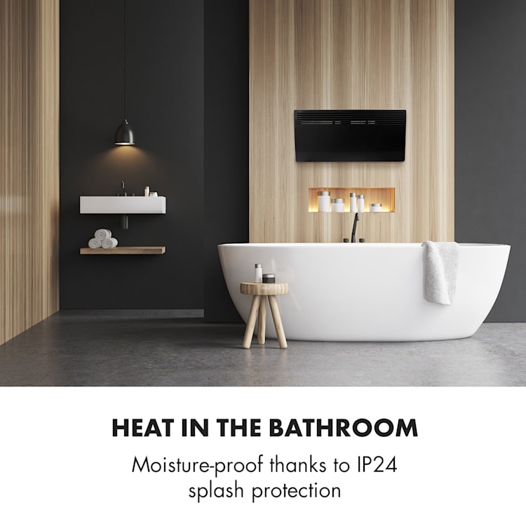 Hot Spot Slimcurve värmeelement 80x40cm 40m² 2000W 5-40°C IP24 svart Svart