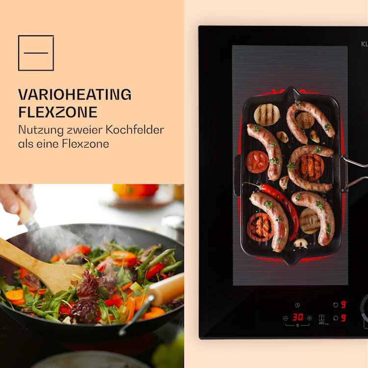 Delicatessa 60 Einbaukochfeld Induktion 4 Zonen 7000W Glaskeramik Schwarz