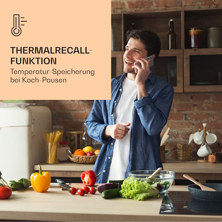 Delicatessa 60 Einbaukochfeld Induktion 4 Zonen 7000W Glaskeramik Schwarz
