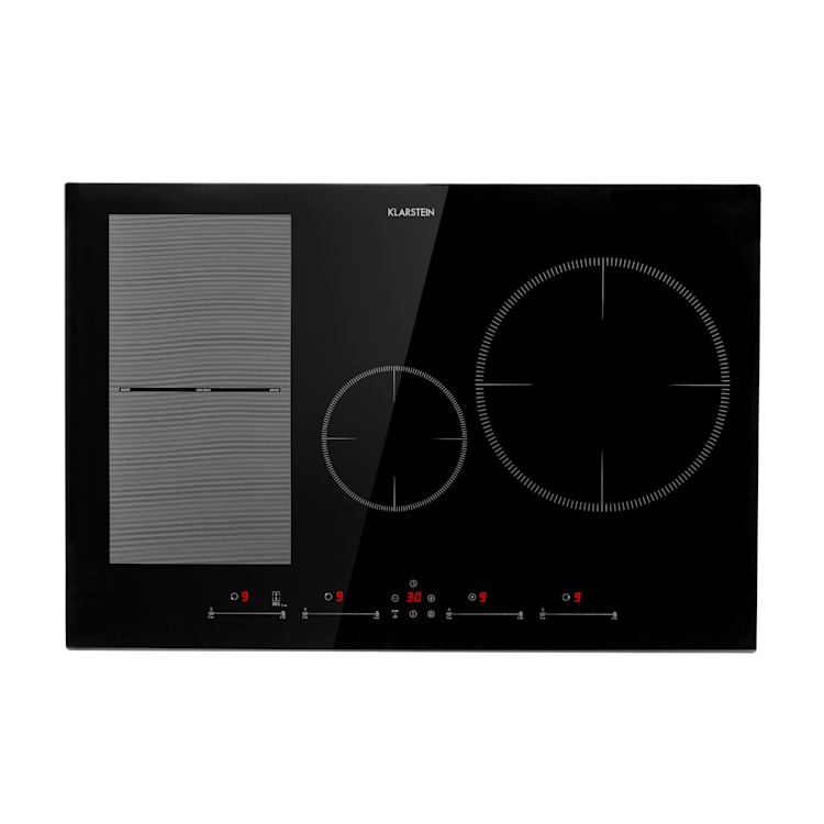 Delicatessa 77 Hybrid Plaque de cuisson encastrée à induction 4 zones 7000W vitrocéramique 4 (2x rectangulaire, 1x rond 28 cm, 1x rond 16 cm)