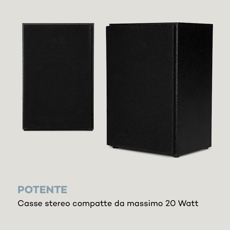 MC-30 DAB Impianto Stereo Micro 2 Casse DAB+ UKW Bluetooth Lettore CD Nero 20 W max Nero