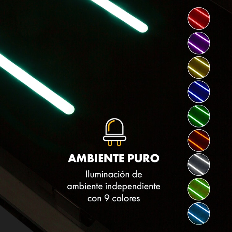 High Line Campana de techo de 77cm 410 m3/h 75W 3 potencias Mando a distancia Negra 77 cm