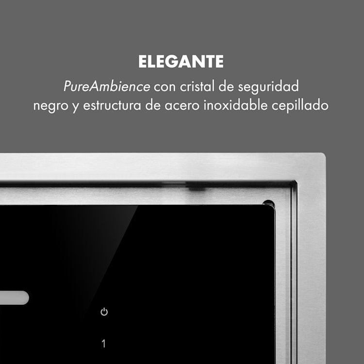 High Line Campana de techo de 77cm 410 m3/h 75W 3 potencias Mando a distancia Negra 77 cm