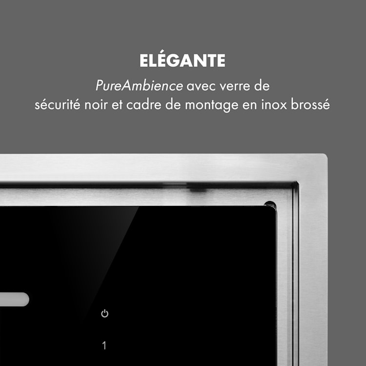 High Line Hotte de plafond 77cm 410m3/h 3 niveaux classe C Noire 77 cm