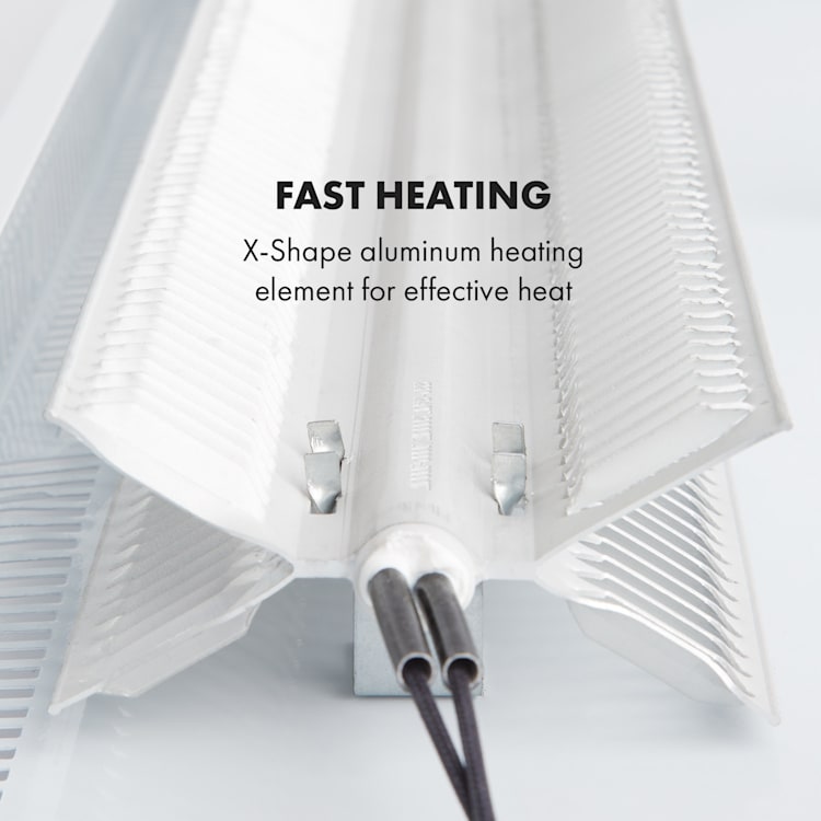 Bornholm Curved Ambient Convection Heater 1000/2000 W Black