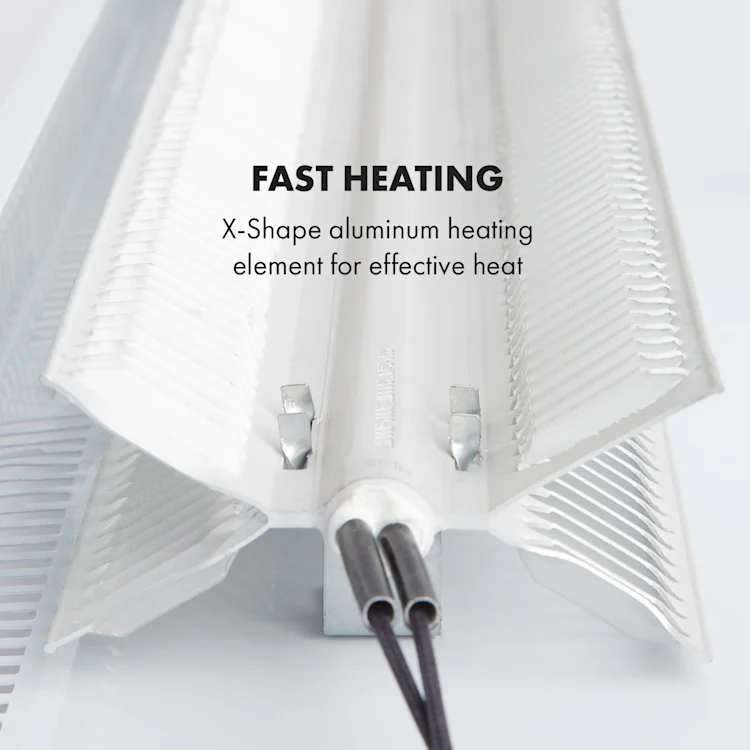 Bornholm Curved Ambient Convection Heater 1000/2000 W Black