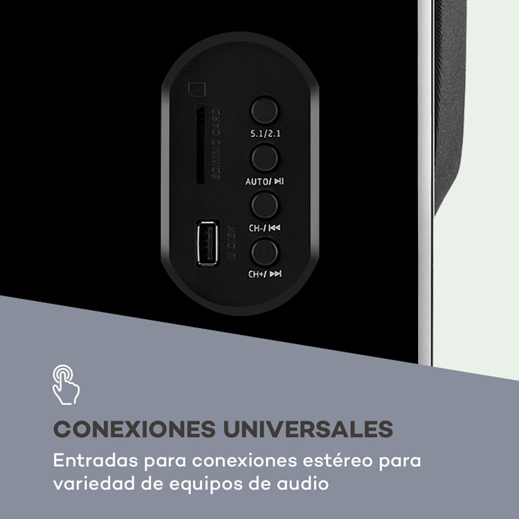 Concept 520 Sistema de altavoces 5.1 75 W RMS OneSide Subwoofer Bluetooth USB SD
