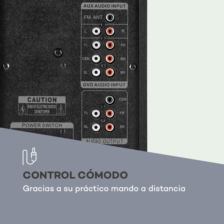 Concept 520 Sistema de altavoces 5.1 75 W RMS OneSide Subwoofer Bluetooth USB SD