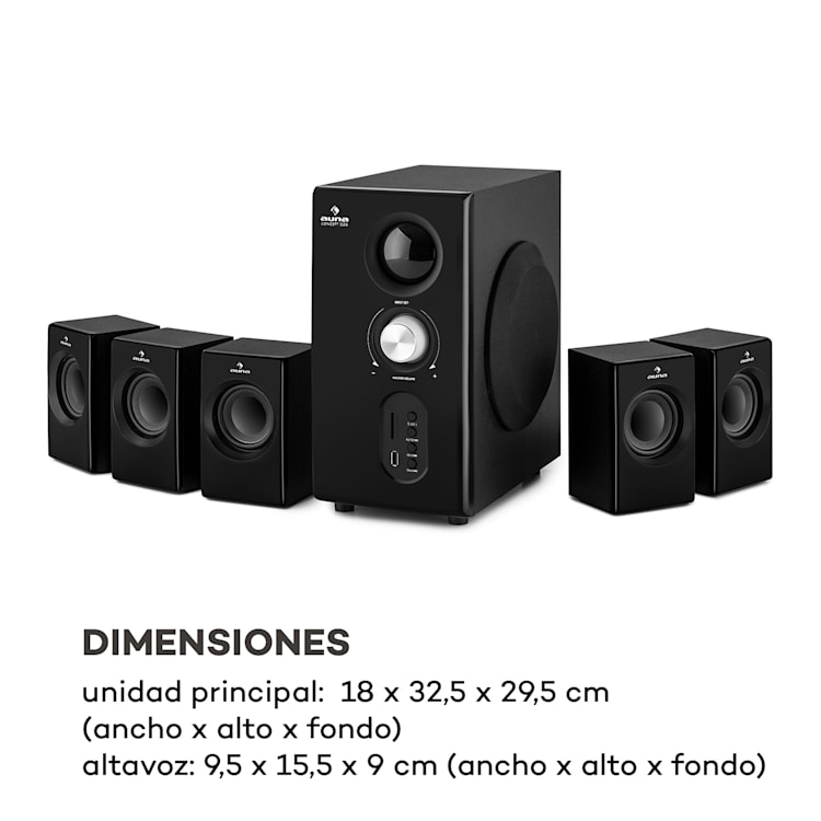 Concept 520 Sistema de altavoces 5.1 75 W RMS OneSide Subwoofer Bluetooth USB SD