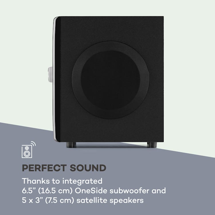 Concept 520 Sistema de Colunas 5.1 75 W RMS Subwoofer OneSide BT USB SD