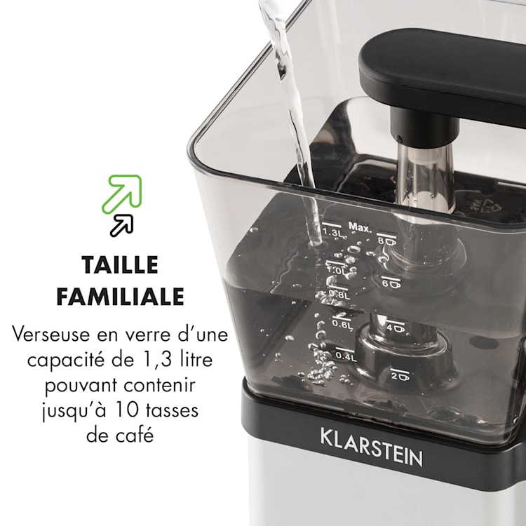 GrandeGusto koffiezetapparaat 1690W pre-infusion 96°C zwart/metallic Metallic