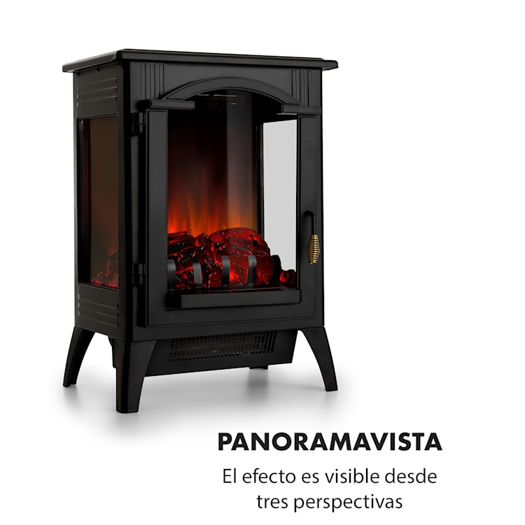 Graz Chimenea eléctrica 1000/2000W Termostato PanoramaView