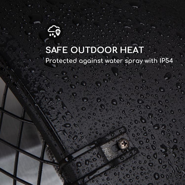 Heatspot, terasz hősugárzó, 900/1200/2100 W, IR ComfortHeat, fekete Fekete