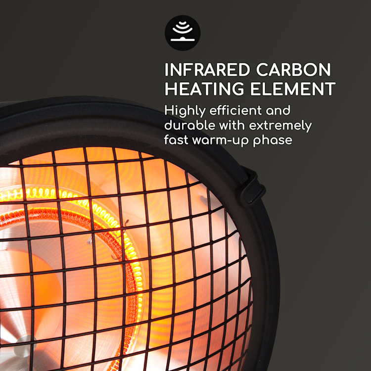 Heatspot, terasz hősugárzó, 900/1200/2100 W, IR ComfortHeat, fekete Fekete