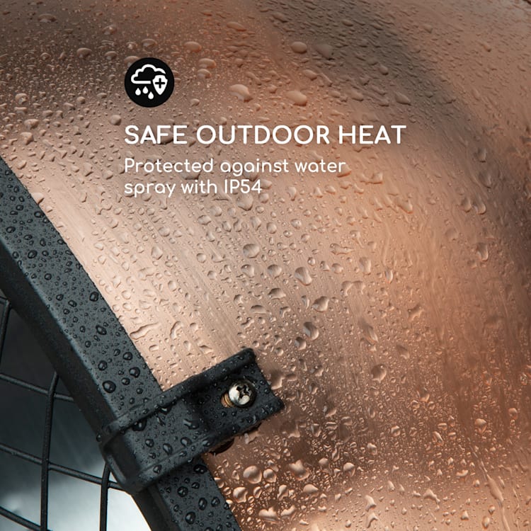 Heatspot, grijalica za terasu, 900/1200/2100 W, IR Comfortheat, crna Bakar