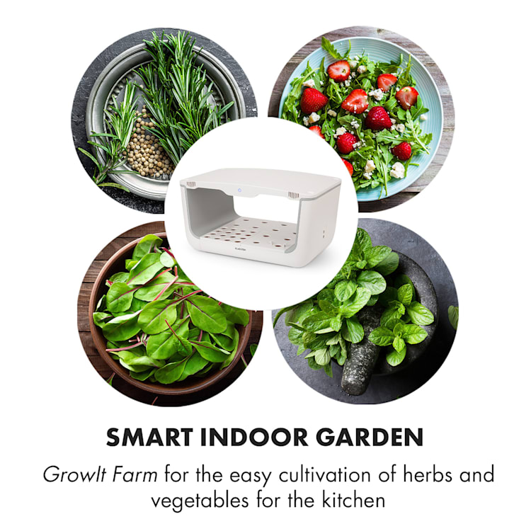 GrowIt Farm, inteligentní domácí zahrada, 28 rostlin, 48 W LED, 8 l 28 rostlin