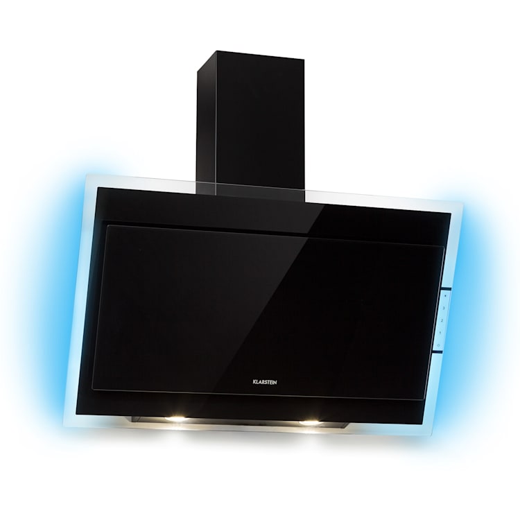 Mirage 90 Hotte murale aspirante 90cm 550 m³/h LED couleur classe A++ 90 cm | Noir