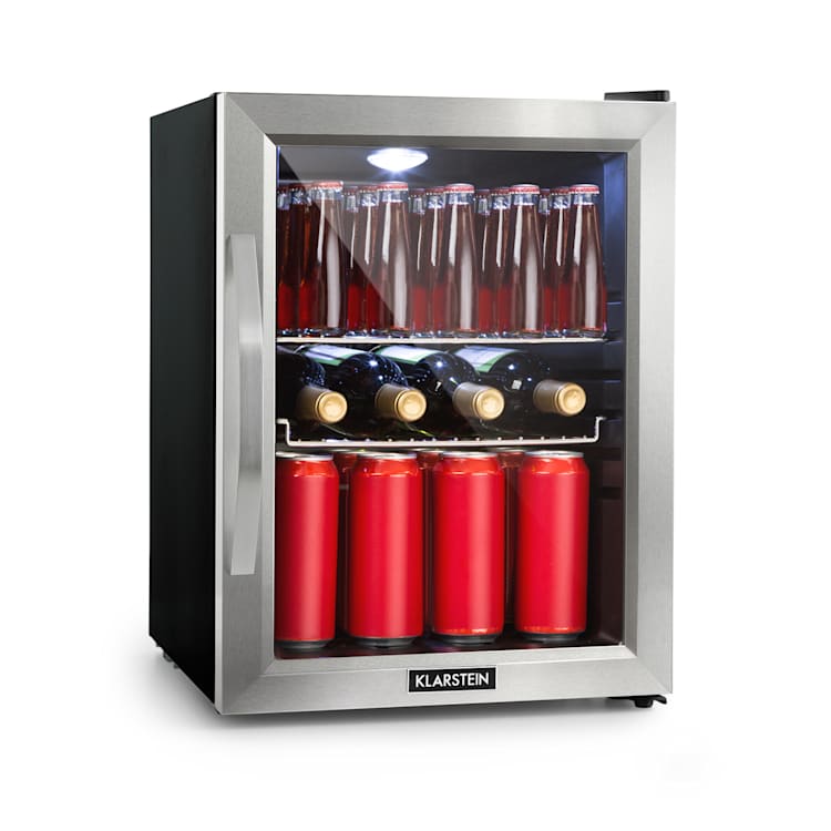 Beersafe M Nevera 33 litros 2 estantes Puerta panorámica de cristal Acero inoxidable 33 L | Acero Inoxidable